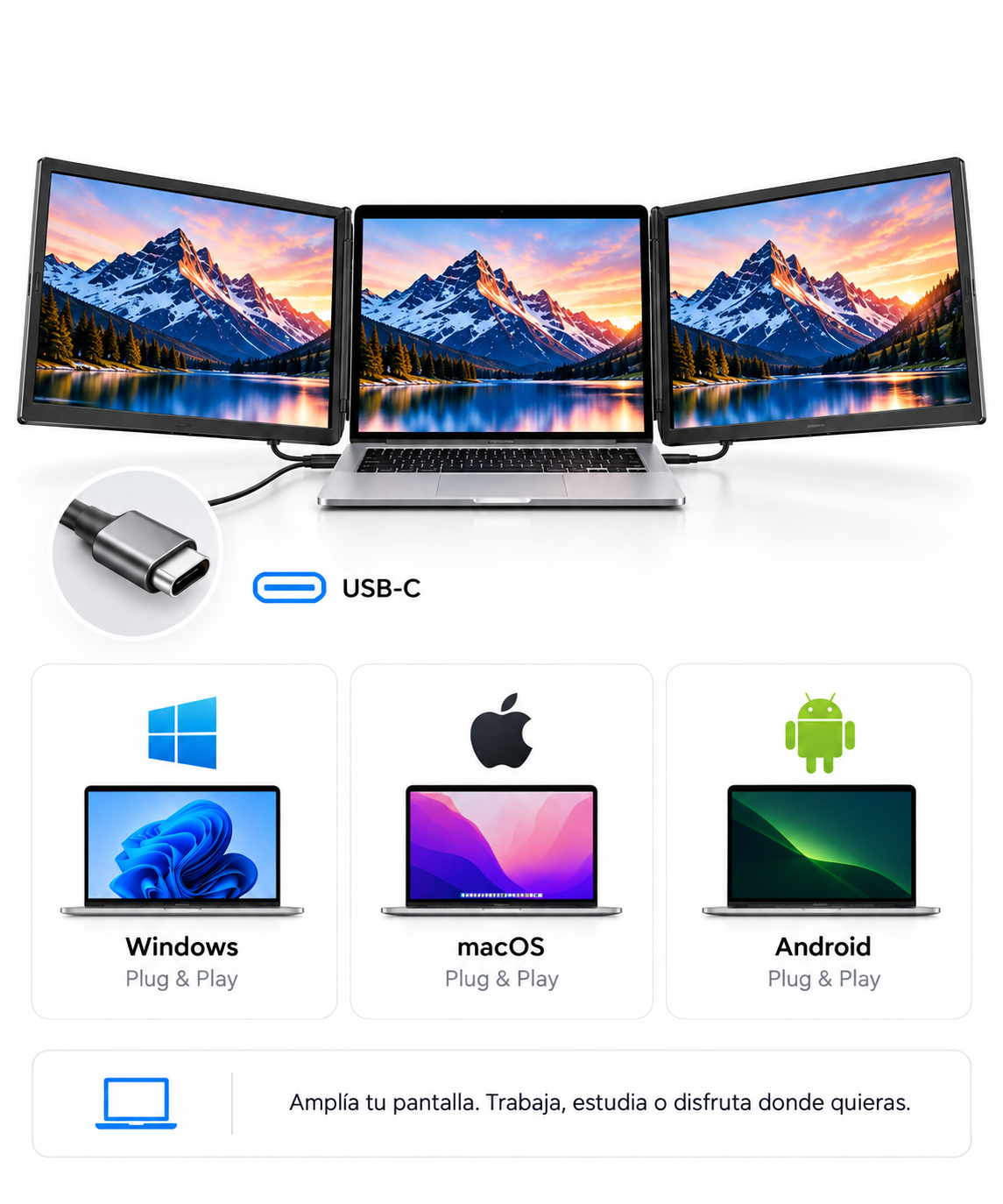 Monitor Doble Portátil